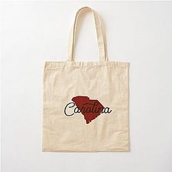 South Carolina Garnet Black Cotton Tote Bag