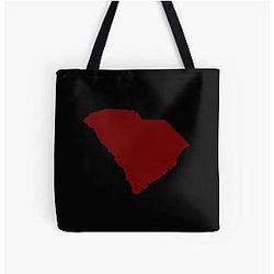South Carolina Over Print Tote Bag