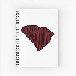 South Carolina Black and Maroon Letters Spiral Notebook