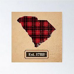 South Carolina Plaid Poster