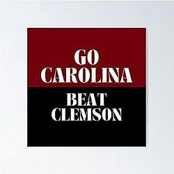 South Carolina Football Pin Button Poster