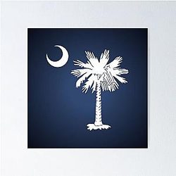 South Carolina Palmetto Crescent Poster