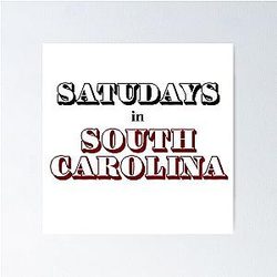 Saturdays in South Carolina Text Poster