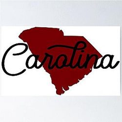 South Carolina - Garnet Black Poster