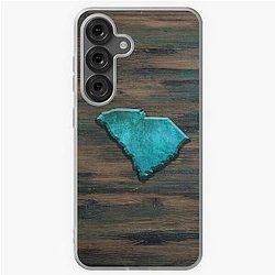 South Carolina Shape Teal Samsung Galaxy Soft Case