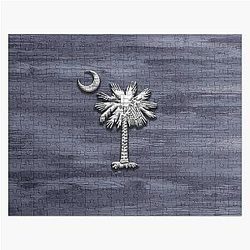 Rustic South Carolina Palmetto Moon Jigsaw Puzzle