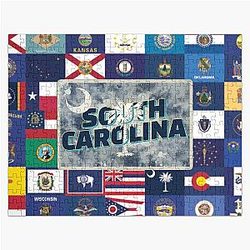 South Carolina Style Retro Souvenir Jigsaw Puzzle