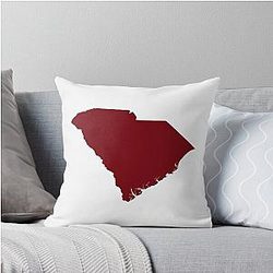 South Carolina Garnet Throw Pillow