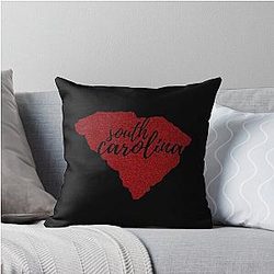 South Carolina Garnet Throw Pillow