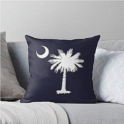 South Carolina Palmetto Crescent Throw Pillow