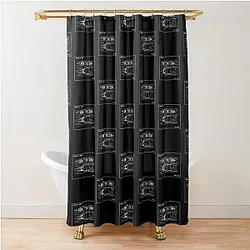MACH 5 BLUEPRINT Limited Edition Perfect Gift Love Shower Curtain