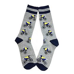 Men's Cotton Crew Socks Gray L 1 Pair