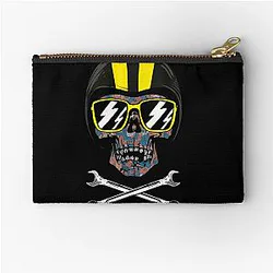Speed Racer Zipper Pouch - Mexican Sugar Skull with Speed Racer Helmet, Limited Edition, Perfect Gift