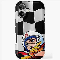 Speed Racer Checkered Flag iPhone Case