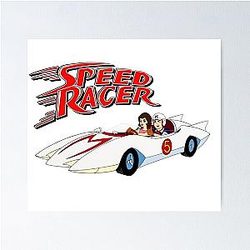Speed Racer vintage TV cartoon Poster