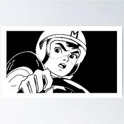 Speed Racer Black Design Poster