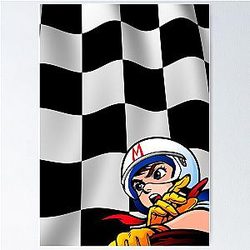 Speed Racer Checkered Flag Poster
