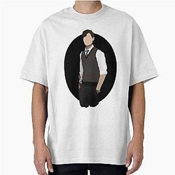 Spencer Reid Matthew Gray Gubler Criminal Minds Silhouette Art with Background Oversized T-Shirt