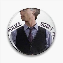Spencer Reid Police Sticker Pin