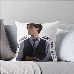 Spencer Reid "the" Police Sticker Throw Pillow