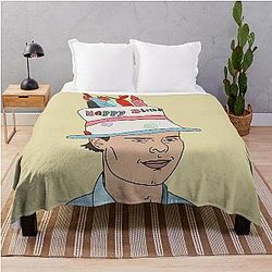 Spencer Reid Birthday hat Throw Blanket
