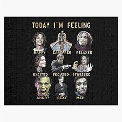 Spencer Reid Matthew Gray Gubler Funny Feelings Gold Jigsaw Puzzle