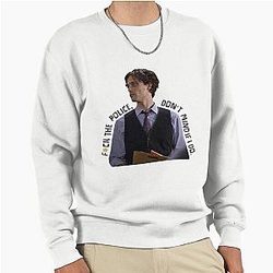 Spencer Reid Police Sticker Pullover Sweatshirt