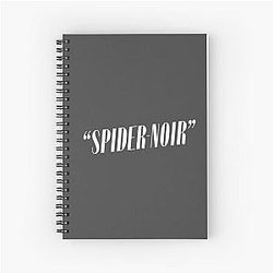 Spider Noir Spiral Notebook