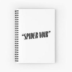 Spider Noir Black Spiral Notebook