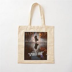 Spider-Noir Detective Vintage Comic Aesthetic Cotton Tote Bag