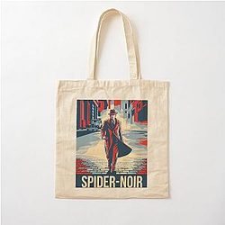 Spider Noir Detective Vintage Comic Aesthetic 2026 Cotton Tote Bag