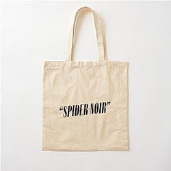 Spider Noir Black Cotton Tote Bag