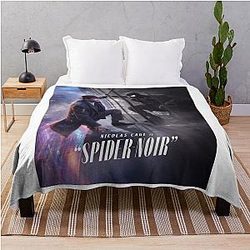 Spider Noir Detective Vintage Comic Aesthetic 2026 Throw Blanket