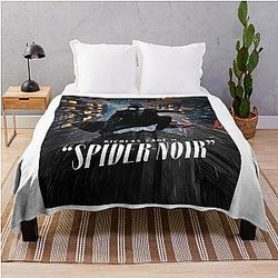 Spider Noir Detective - Vintage Comic Throw Blanket 2026