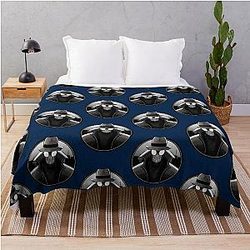 Spider Verse Black and White Universe Throw Blanket