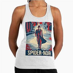Spider Noir Detective Vintage Comic Aesthetic Racerback Tank Top