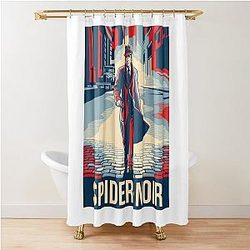 Spider Noir Detective - Vintage Comic Aesthetic Shower Curtain