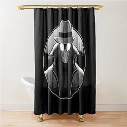 Spiderverse Black and White Universe Shower Curtain
