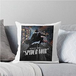 Spider Noir Detective - Vintage Comic Aesthetic Throw Pillow