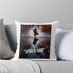 Spider Noir Detective Vintage Comic Aesthetic Throw Pillow 2026