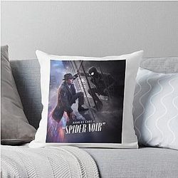 Spider Detective - Vintage Comic Aesthetic Throw Pillow