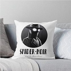 Spider Noir Detective - Vintage Comic Aesthetic Throw Pillow 2026
