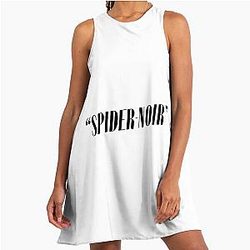 Spider Noir Black A Line Dress