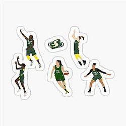 Seattle Storm Sticker Pack Starting Five Sticker