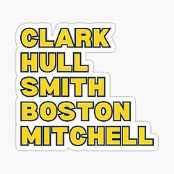 Indiana Fever Starting 5 WNBA Clark Smith Boston Mitchell basketball Sticker