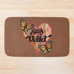 Stay Wild Monarch Bath Mat