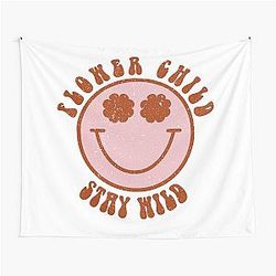 Flower Child Stay Wild Tapestry
