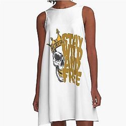 Stay Wild and Free New A-Line Dress