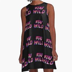Stay Wild Ben Azelart A-line Dress