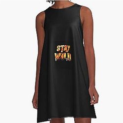 Stay Wild Ben Azelart A Line Dress